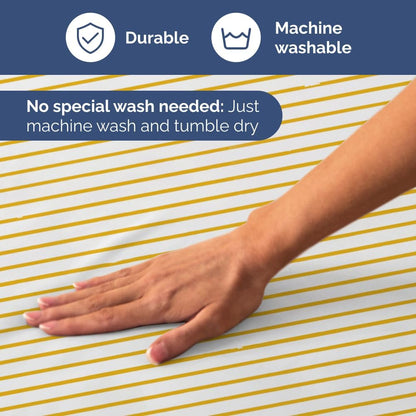 Twin XL 3 Piece Striped Sheet Set - Soft & Cooling - Yellow Pencil Stripes