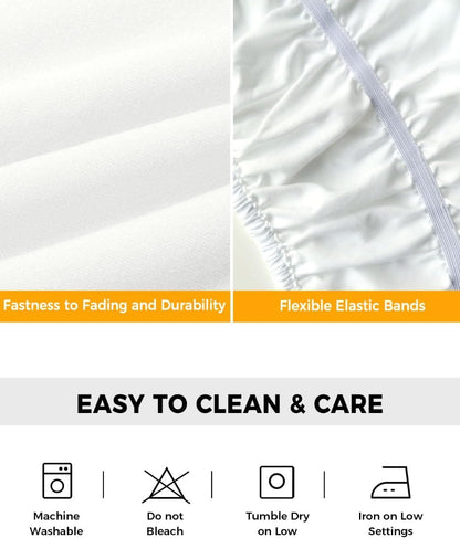 Yellow Lemon Bed Skirt Queen Size 16 Inch Drop, Adjustable Elastic Wrap Around Bed Skirts Easy Fitting Dust Ruffle Bedskirt Bed Frame Cover Summer Watercolor Fruits Leaf