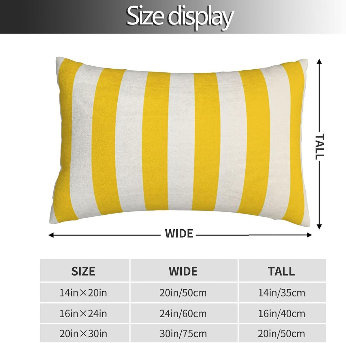 Lemon Yellow Stripes Standard Pillowcases Sets of 2, Ultra Soft Microfiber Plush Pillow Cases 20"X30" Comfort Decorative Throw Pillow Cover with Hidden Zipper for Bedroom, Sofa, Couch