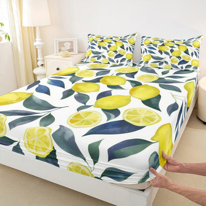 Lemon 16" Tropical Bedding Set Queen Size for Kids Boys Girls