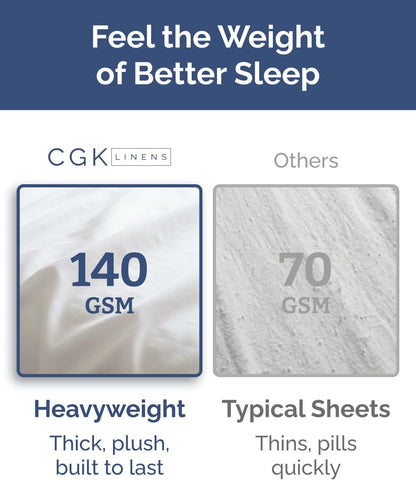 Extra Thick Heavyweight King Size, Embroidery Sheet Set - Butter Yellow