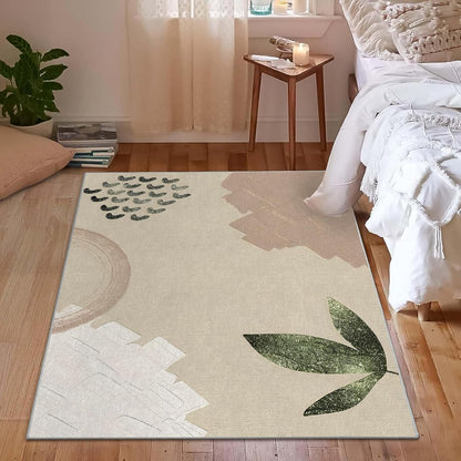 Home Decor Aesthetics Area Rug – Premium Low Pile Non-Slip Carpet for Living Room, Bedroom & Office – Abstract Three-Dimensional,Washable Contemporary Home Decor Rug Yellow
