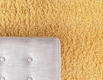 Davos Shag Collection Area Rug - Solid (5' 3" x 8' Rectangle, Sun Yellow)